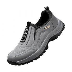 Chanpning Chaussure de Marche Homme sans Lacets Chaussures de randonn&eacute;e &agrave; Enfiler pour Homme Baskets de randonn&eacute;e en Plein air Chaussures orthop&eacute;diques Chaussures l&eacute;g&egrave;res pour Le Travail (Blingko, neuf)