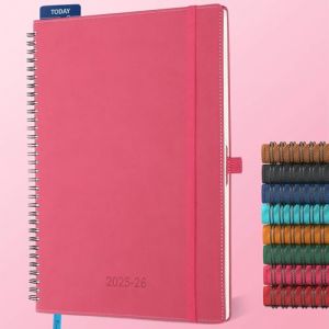 IN-LUXPRO Agenda semainier 2025 2026, format A4 (29 x 21,7 cm), calendrier à livres sur 18 mois (juillet 2025 à décembre 2026), classeur à anneaux, avec couverture souple, calendrier hebdomadaire avec (Saimoul, neuf)