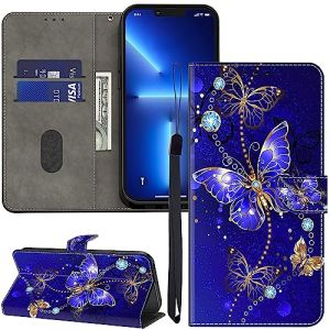 GLANDOTU Coque pour Huawei P20 Pro 6.1" &Eacute;tui en Cuir,Housse de Protection Portefeuille &agrave; Motif Rabattable avec Fonction Debout pour Huawei P20 Pro Housse -Papillon Diamant (Rio tinto made rapid, neuf)