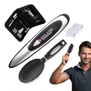 Pinceau de massage pour cuir chevelu, pour la croissance des cheveux, brosse vibrante, &agrave; piles, peigne &eacute;lectrique portable pour le nettoyage, l'auto-soin, le bien-&ecirc;tre et la relaxation (tianx, neuf)