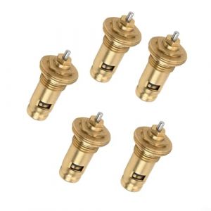 Puupaa Insert de valve de radiateur M30 en laiton pour système de chauffage, régulation de la température, composant plat de système de radiateur (5 pièces) (LineFoforME, neuf)