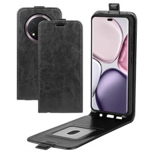 XFDSFDL&reg; Cas de pour Honor X9c / X60 Pro/Magic 7 Lite (6,78 Pouces) Verticale PU Cuir Housse Haut et Bas Ouvrir &Eacute;tui avec Magn&eacute;tique Fermeture Portefeuille Shell de Protection Noir (LingDan, neuf)