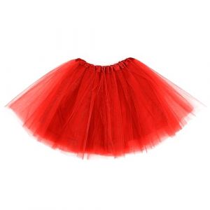 Jupe Tulle Femme Jupe Tutu Rétro Jupe Tutu en Tulle à Trois Couches pour Adultes avec Doublure Jupe en Tulle Rouge des Années 80 pour Halloween Rock Party Festival Celebration (Siweii, neuf)