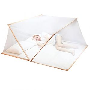 Balakaka Moustiquaire de Lit Pliable 190x160x80 cm, À Mailles Fines Pop Up Moustiquaire lit Facile à Installer, Efficace Contre Les Bites de Moustiques pour Chambre Voyage, Chameau (BESTLINK TECHNOLOGY S.R.L., neuf)