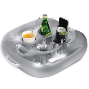 Gonflable Porte-Boissons Plateau Flottant 6 Trous, Porte-Bouteille Gonflable Flottant Fête D'été, Durable, Réutilisable, Accessoire Piscine, pour Les Fêtes de Piscine D'été Floating Bar (Li Ying BAY, neuf)