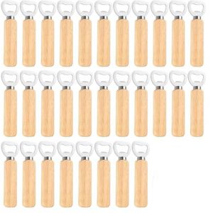 D&eacute;capsuleur en bois, d&eacute;capsuleur, tire-bouchon en acier inoxydable, manche en bois, id&eacute;al pour la maison, la cuisine, le bar (30 pi&egrave;ces) (Ruikcoll-EU, neuf)
