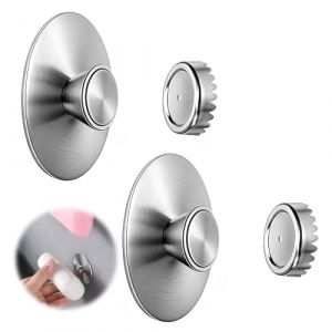 2Pcs Porte Savon Aimant&eacute;, Magn&eacute;tique sans Per&ccedil;age, Porte Savon Magnetique Acier Inoxydable, Convient pour La Cuisine et La Salle de Bain (Funver, neuf)