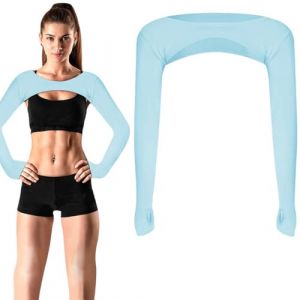 Uv Châle Bras Manche Manchons, Manchette Bras Homme, Bolero Femme, Bras Manches de Protection, Unisexes respirants, anti-UV, pour Volley-ball, Cyclisme, Course (Bleu) (QUQU JIANING, neuf)