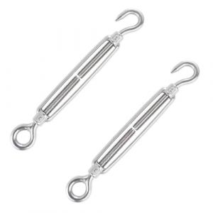 Tendeur De Cable, Tendeur Cable Acier, Tendeur Inox, Tendeur Cable, Tendeur Crochet Et œil Acier Inoxydable 304, Tendeur Acier, Tendeur De Fil De Tendeur, Tendeur De Fil Tendeur (M8, 2 Pièces) (UP LII, neuf)