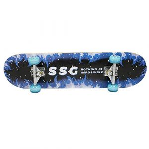 Skateboard pour Débutant 79 * 20 * 13cm Skateboard Complet en Bois pour Enfant Adolescents Adulte, Maple Skateboard Scooter Scooter Débutant Enfant Adulte Garçon Adolescent Fille (Hechheu, neuf)