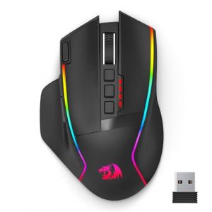 Redragon Souris Gamer sans Fil,16 000 PPP, 2,4 GHz, 9 Boutons Macro avec Fonction de tir Rapide, RVB, autonomie de 170 Heures, Souris de Jeu Ergonomique pour PC/Mac/Ordinateur portable-M915WL (Redragon Mall, neuf)