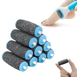 10 Pièces Rouleaux de Remplacement,Pierre Ponce Recharge Rapeuse Electrique,Rapeuse Pieds Électrique,Compatible Avec Scholl Velvet Smooth,pour Pedicure Pied Electrique,Rape Pieds,Extra Rouleau Pied (SanMu-EU, neuf)