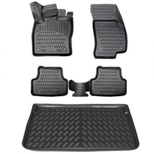 ELMASLINE 3D Tapis de Sol et Tapis de Coffre pour Opel Astra K Break (Sports Tourer) 2015-2022 | Tapis de Voiture et Bac de Coffre | Accessoires Auto (herneland, neuf)