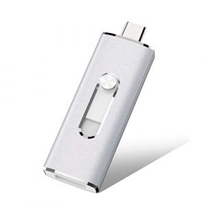 RAOYI Clé USB C 64 Go, 2-en-1 Clé USB C 3.0(Gén 3.1) OTG Flash Drive Clef USB Type C 64Go pour Windows Mac OS PC/Chromebook Pixel/Huawei Matebook (Argent) (RAOYI GOOD USB, neuf)