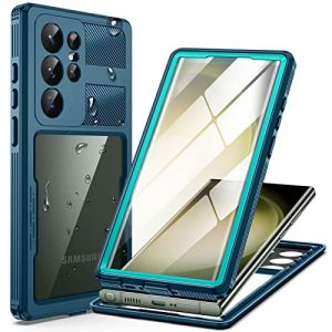 Focusor Coque pour Samsung Galaxy S23 Ultra Étanche [IP68 Imperméable] 360 Indestructible Antichoc Integral Antipoussière Waterproof Etui Protection pour Samsung S23 Ultra 5G,Bleu (Focusor FR, neuf)