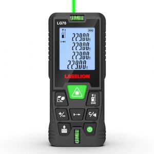 Télémètre Laser Vert Mètre Laser 70M Numérique, Visibilité Accrue, Idéal pour Une Utilisation en Extérieur, Mesures Stables et Précises LASELION LG70 (BST EU DIRECT, neuf)