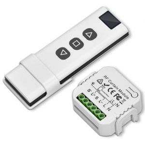 Pakinui Kit de Commande de Volet Roulant Sans Fil, Interrupteur Module Volet Roulant Contrôle de Portée 100M, Télécommande RF+Module Récepteur, Telecommande Volet Roulant pour Stores, Auvents (EDGARS SALMINS, neuf)