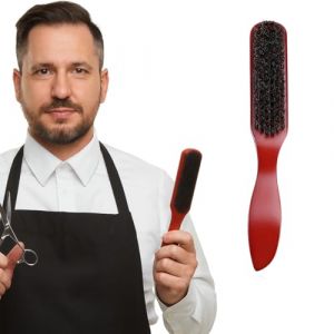 EJRUP 1Pcs Brosse en Poil de Sanglier Plaquante et Chignon,Brosse Plaquage Cheveux,pour Cheveux &Eacute;pais,Ondul&eacute;s,Secs ou Ab&icirc;m&eacute;s,et Enfant &agrave; D&eacute;m&ecirc;ler et Coiffer (Anilalowbility, neuf)