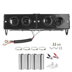 Chauffage de voiture, d&eacute;sembueur Auto 4 trous ventilateur de chauffage 12 V d&eacute;givreur d&eacute;givreur 150 W / 300 W r&eacute;glable (Dweekiy, neuf)