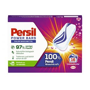 Persil Lessive Power Bars Color (16 lavages), lessive color&eacute;e pr&eacute;-dos&eacute;e dans un emballage durable, pour un linge hygi&eacute;nique et pur d&egrave;s 20 &deg;C (Nord PC GmbH & Co. KG, neuf)