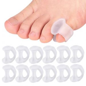 GXGM 12 Pi&egrave;ces Correcteur Hallux Valgus & S&eacute;parateur Orteil, Ecarteur Orteil, Hallux Valgus, &Eacute;tirement Ecarteur d'orteil, Taille Unique, Protection Orteils se Chevauchant Unisexe (GXGM, neuf)