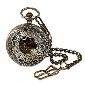 Silverora Montre de Poche Vintage &agrave; Quartz: Gousset Avec Cha&icirc;ne et Chiffres - M&eacute;canique Avec Pignon (Lancardo Watches, neuf)