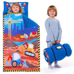 Joiedomi Tapis de Couchage pour Tout-Petits avec Oreiller et Couverture, Tapis de Couchage Enroulable pour Le Milieu préscolaire, pour garçons et Filles, Maternelle, Nuit de 3 à 7 Ans (Bleu Clair) (Joyin Direct, neuf)