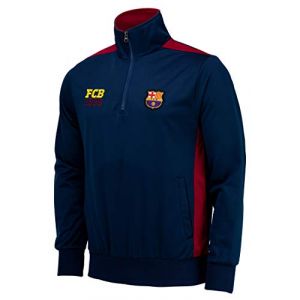 FC Barcelone Sweat Demi zipp&eacute;a Barca - Collection Officielle Taille Adulte Homme L (MISTERLOWCOST, neuf)