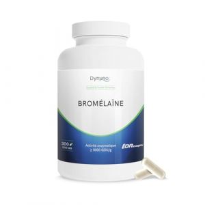 Bromélaïne Pure - Haute Activité Enzymatique 5000 GDU/g - 300 gélules Végétales DRcaps™ - Extraite de tige d'ananas - Enzyme soutenant la digestion des protéines - Sans additifs - Dynveo (Dynveo, neuf)