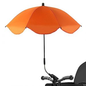 Ombrelle Poussette Universelle Anti UV 50+, Parasol Poussette Bébé Universelle, Parapluie Poussette Avec Pince Réglable Et Bras Réglable, Ombrelle Poussette Bébé Confort Pour Extérieur Plage Jardin (tomantle, neuf)