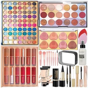 Hoorayeah Coffret Maquillage Femme - Malette Maquillage Avec 2 Palettes D'Ombres à PaupièRes SurdimensionnéEs - Portable Make Up Kit Pour Ados Et Adultes (HOORayeah, neuf)