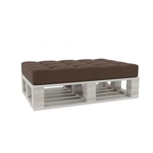 Coussin pour Palette Coussin d'assise Dossier piqué PFG (Coussin d'assise 120x50, Marron) (FavreShop, neuf)