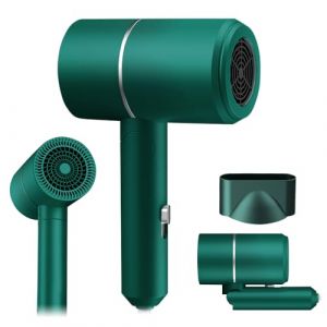 AVCXEC Sèche-cheveux Pliable, Sèche-Cheveux de Voyage Pliable, Professionnel Sèche-Cheveux Lonique, Sèche Cheveux Ionique, 2 Températures, 1 Buses, pour Voyages, Maison, Salon (Vert) (DongGuanShi FeiDa DianZi ShangWuYouXianGongSi, neuf)