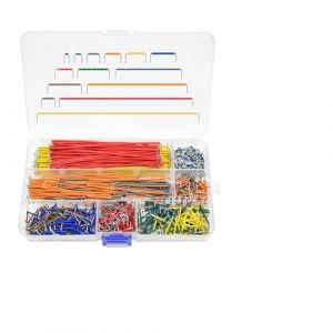 LINTRA 840 Pi&egrave;ces Breadboard Jumper Fil Kit, Sans Soudure Forme de U Breadboard Jumper C&acirc;ble, 14 Tailles C&acirc;ble Bread Board Fil, avec Pince Plastique, pour Dispositifs &eacute;lectroniques sur Breadboard (LINDBACH TRADING LTD, neuf)