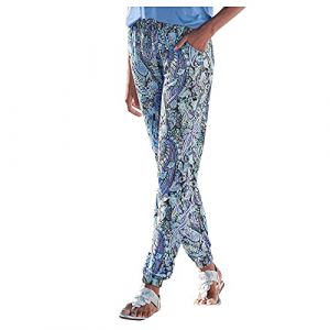 G&eacute;n&eacute;rique Pantalon Fluide Femme &Eacute;t&eacute; Boho Harem D&eacute;contract&eacute; Taille Haute Floral Imprimer &Eacute;lastiqu&eacute;e Pants Baggy L&eacute;ger Yoga Plage Sarouel avec Poches (YINYUAN（Livraison en 5 &agrave; 8 jours), neuf)
