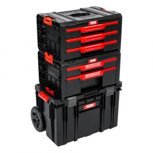 Kreher - Ensemble de 6 chariots à outils, taille XL, servante d'atelier, série ausQ-Brick avec de nombreux accessoires, l x p x h : 53 x 38 x 98 cm (DieHandwerksprofis, neuf)