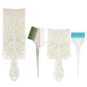 Lot de 4 peignes &agrave; surligner pour coloration des cheveux, tableau de balayage, brosse de coloration des cheveux pour salon de coiffure, lot de 4 peignes &agrave; surligner, kit de coloration des cheveux pour (XTYaa, neuf)