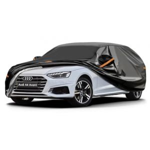 GUNHYI 7 Couches Bâche Voiture Respirante et Étanche, Housse Voiture Exterieur Contre Pluie Soleil Poussière, Universelle pour A4 Avant, VW Passat Estate etc avec Zip et Doublure en Coton (450-485 cm) (GUNHYI Car Cover, neuf)