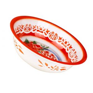 Zerodeko Lavabo &Eacute;mail Cuve De Lavage En M&eacute;tal Plateaux De Service En M&eacute;tal Bol M&eacute;langeur De Saveurs Bassin De Hot Pot Lavabo En &Eacute;mail Grand Bol &agrave; D&icirc;ner Ancien De B&eacute;b&eacute; Panier &agrave; Linge (Joseph Xu, neuf)