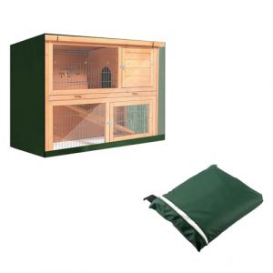 Housse de Clapier &agrave; Lapin Housse Universelle pour Clapier &agrave; Lapin Imperm&eacute;able Cage &agrave; Lapin, Double Couche Housse de Clapier Coupe-Vent Imperm&eacute;able Couverture de Cage Thermique 122 cm Durable 21 (CasaLyn, neuf)