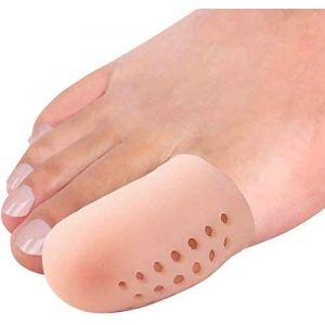 Protection gros orteil, 10 Pièces Capuchons d'orteils, Protège Gros Orteil Silicone, d'orteil Doux et Confortable pour Soulager Pied la Douleur et Contre Les Ampoules et Cors. (Beige) (PYRJIN, neuf)
