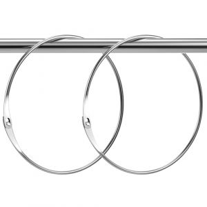 Namalu Grand Anneau en M&eacute;tal Polyvalent Anneaux de Reliure 12 cm 15 cm 18 cm Anneaux Porte-Cl&eacute;s de Gardien Anneau Articul&eacute; pour &Eacute;charpe Sac Ceinture T-Shirt Gilet d'Entra&icirc;nement Album DIY(180 mm,2) (Rampatchal, neuf)