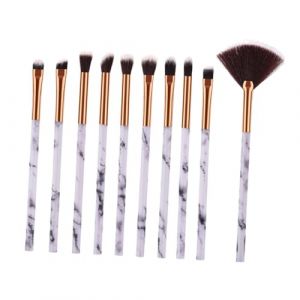 SHERCHPRY 10pi&egrave;ces Kit De Pinceaux De Maquillage Nylon Pinceaux Cosm&eacute;tiques Estompeurs Et Blush &agrave; Motif Marbre Pour M&eacute;langer Produits Et &Eacute;liminer Exc&egrave;s De Poudre (Dnna Huang, neuf)