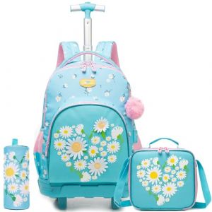 HTgroce Cartable a Roulette Fille CP Sac Dos roulettes Fille Primaire ce2 (Lldaily EUR, neuf)