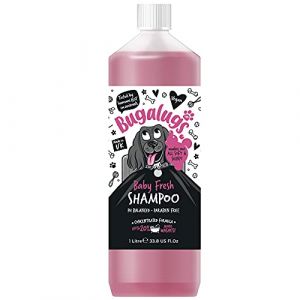 Bugalugs Shampooing frais pour chien Produits de toilettage pour chiens odorants avec parfum en poudre de bébé, après-shampoing pour bébé, shampoing pour animaux de compagnie (Royal Pet Kingdom United Kingdom, neuf)