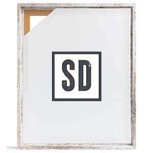Stallmann Design Cadre à joint d'ombre pour châssis | 90x90 cm | Vintage | MDF cadre pour toiles avec effet de profondeur | avec accessoires de montage | Cadre sans verre ni dos d'âne (Stallmann Design, neuf)