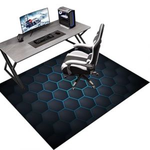 Tapis protège Sol, Gaming Tapis de Chaise pour Les Chaises de Jeu ou de Bureau, 60 x 70 cm Tapis antidérapant sous Chaise de Bureau, Protège Les Sols, Planchers, Parquets, pour Gaming et Le Travail (Tkuhknag, neuf)