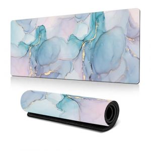 GUSXPPD sous-Main Bureau, 80 x 30cm Tapis de Souris, Antidérapante sous-Main Protection de Bureau, Pad Écriture, pour Maison/Gaming (Bleu) (Lokfoo Direct, neuf)