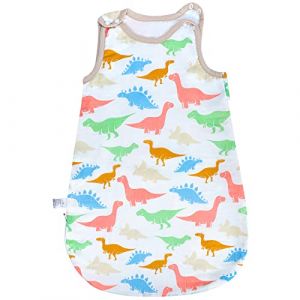 FLYISH DIRECT Gigoteuse tog 0.5, Gigoteuse ete, Gigoteuse sans Manches, Turbulette Tog 0.5 Gaze de Coton, Gigoteuse 18-36 Mois, Dinosaures (Flyish Direct EU, neuf)
