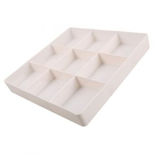 Homoyoyo Organiseur de Tiroir R&eacute;glable pour Maquillage Bo&icirc;te de Rangement Extensible &agrave; Compartiments pour Coiffeuse Diviseur de Tiroir Plastique PP pour Produits de Beaut&eacute; et Soins Peau (HuanYH, neuf)